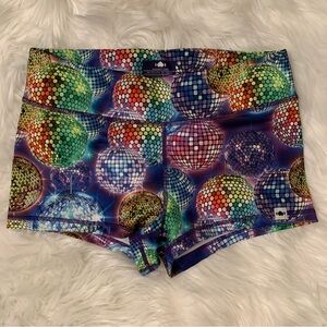 WodBottom Lifting Training Shorts XL Disco Balls Multi Color Beats of Sweat